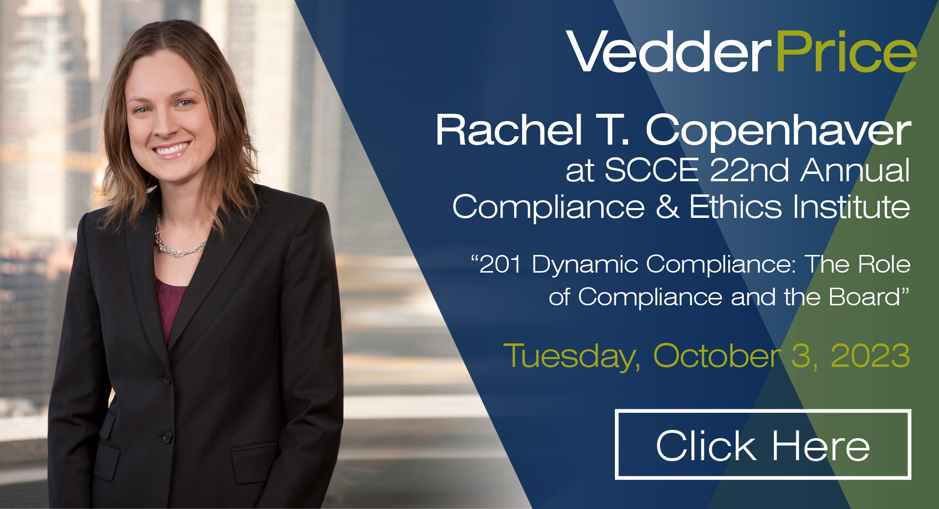 Rachel T. Copenhaver to Speak at SCCE 22nd Annual Compliance & Ethics ...