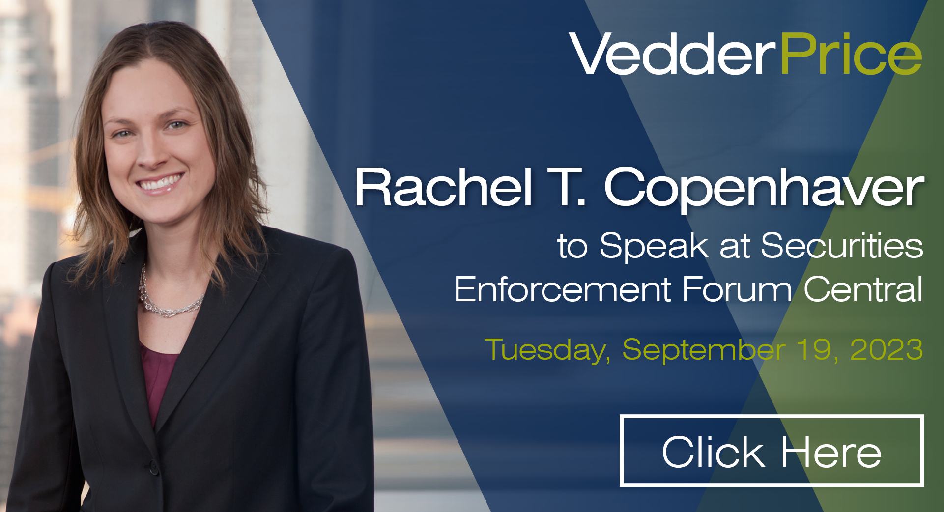 Rachel T. Copenhaver to Speak at Securities Enforcement Forum Central