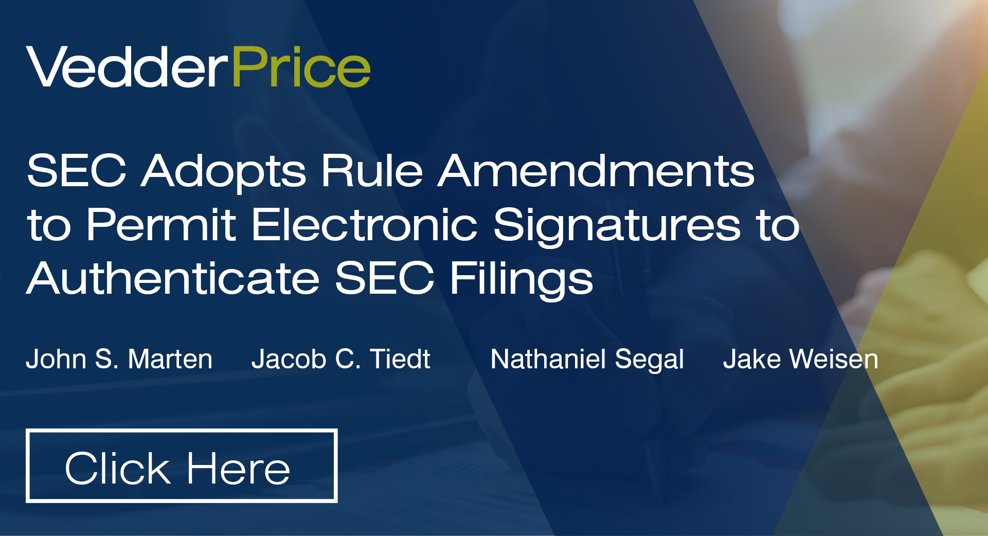 SEC Adopts Rule Amendments To Permit Electronic Signatures To ...